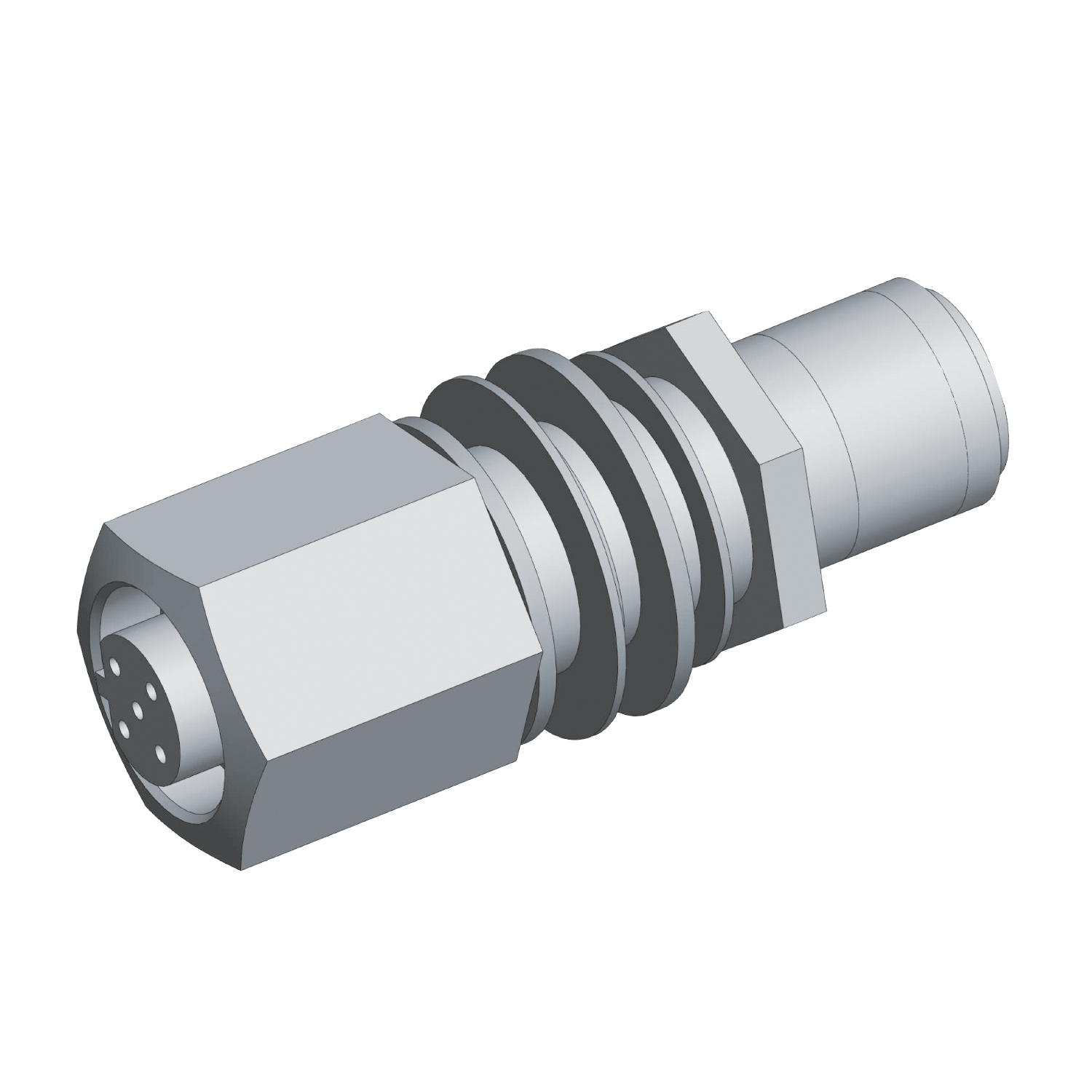 M12 Connector , Lead-through  