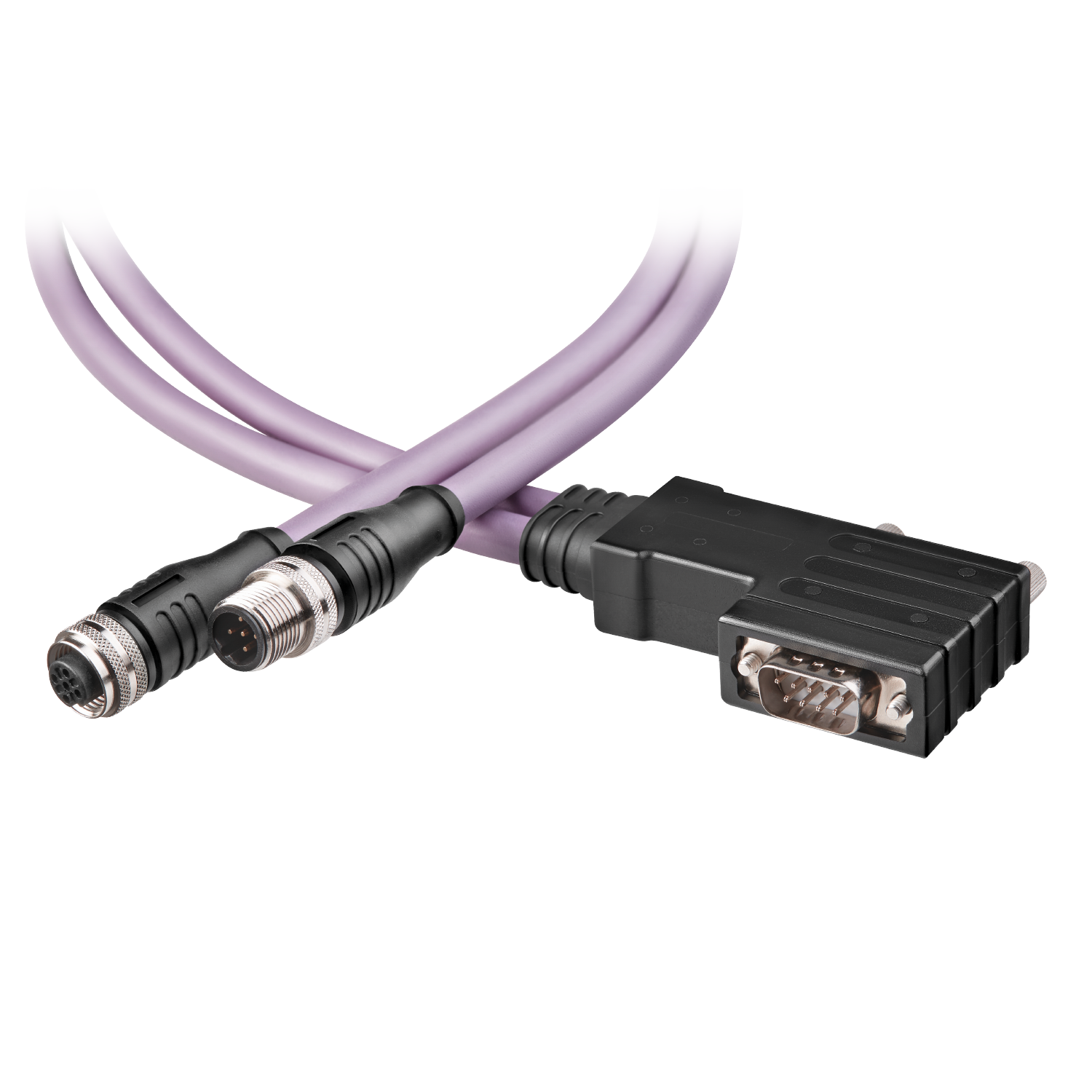 SUB-D Connector with cable ,  Doppelkabel 