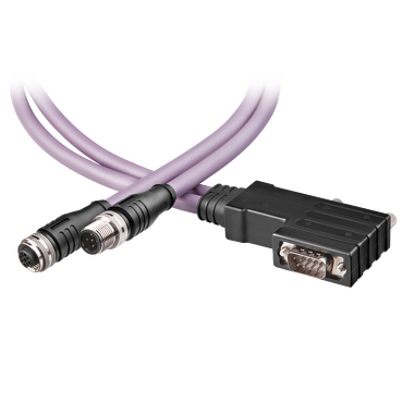 SUB-D Connecteur avec câble ,  Doppelkabel 