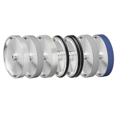 Measuring wheel in different surfaces: cross knurls, knobs, plastic smooth or ribbed and natural rubber smooth